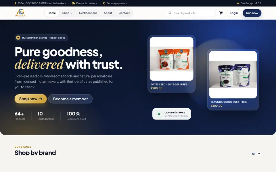 Home page of Auraa Global