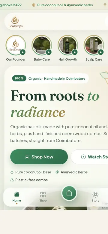 EcoDrops on a phone