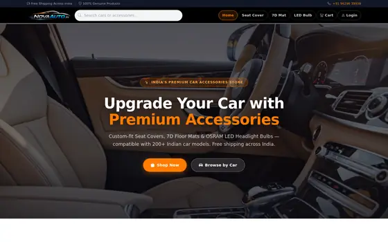 Home page of Nova Auto